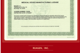 喜報(bào) | REAGEN, INC.榮獲美國加州衛(wèi)生局頒發(fā)的醫(yī)療器械生產(chǎn)許可證，開啟全球化新篇章！